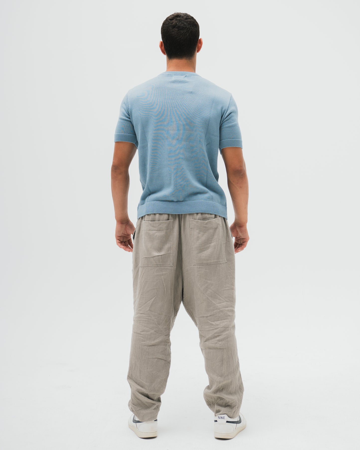 Everyday Knitted Tee - Blue Grey