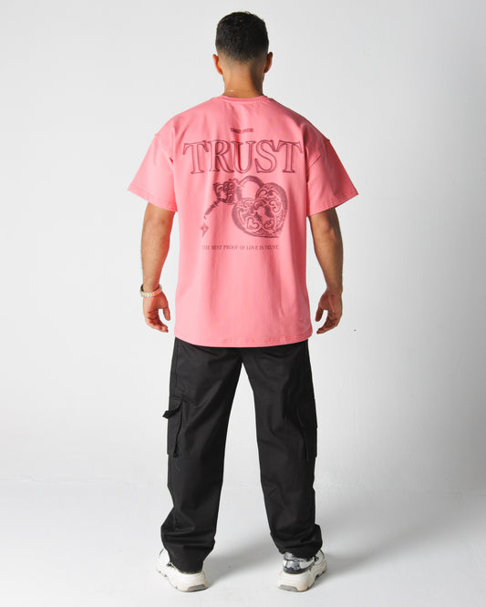 Trust Tee - Coral Pink