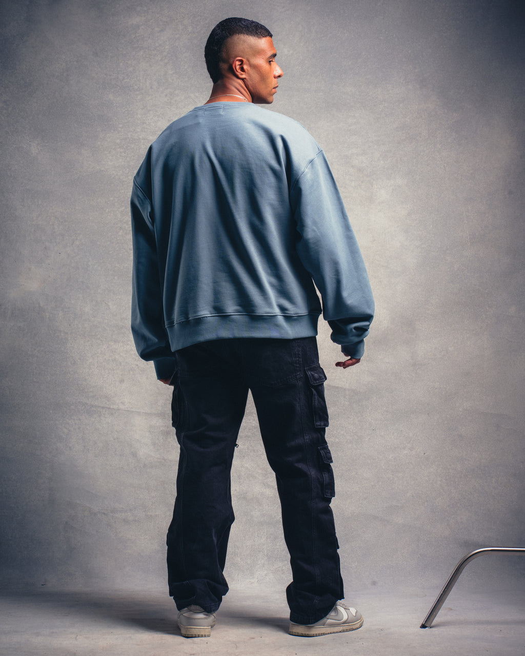 Tire Tracks Crewneck - Charcoal