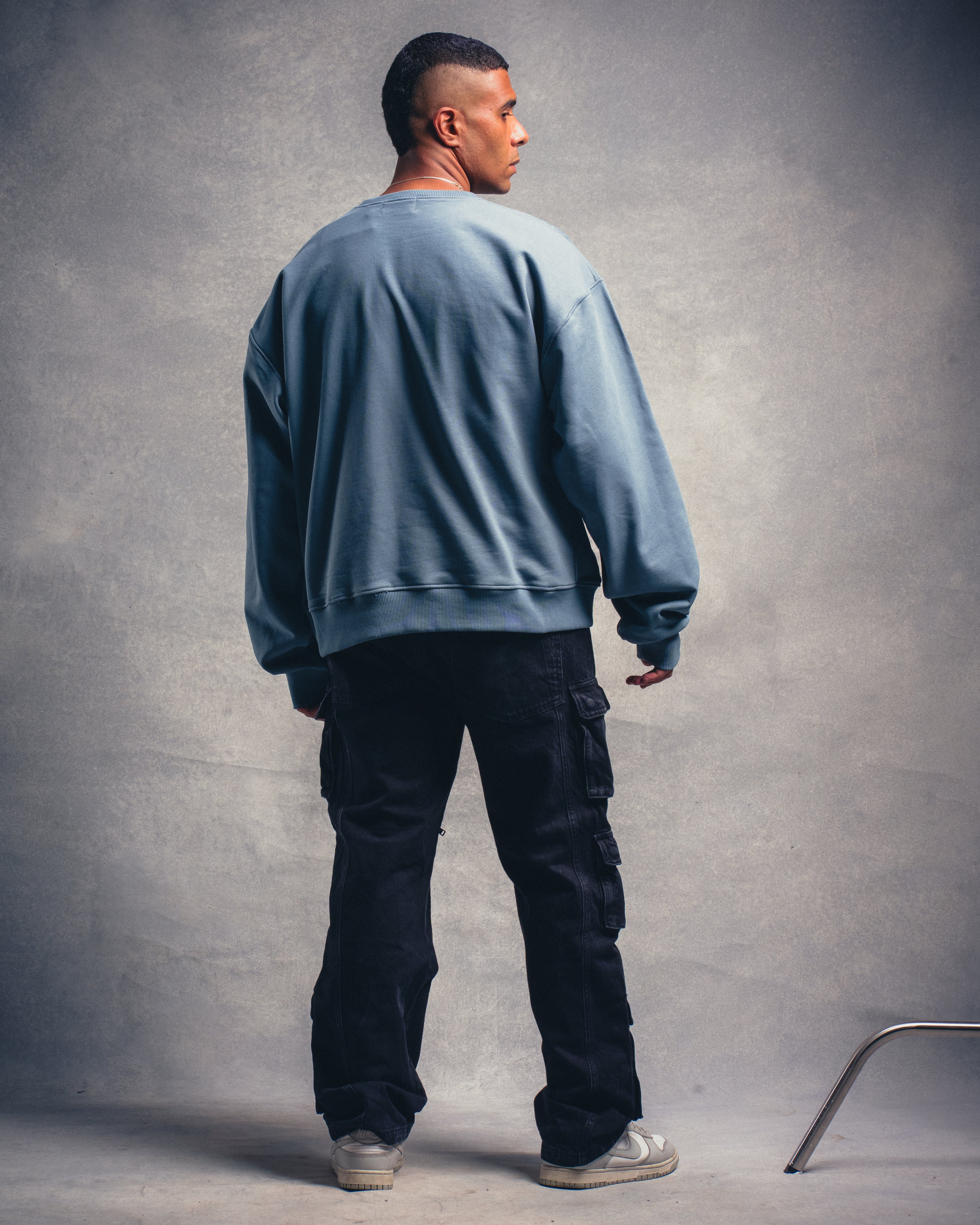 Tire Tracks Crewneck - Charcoal