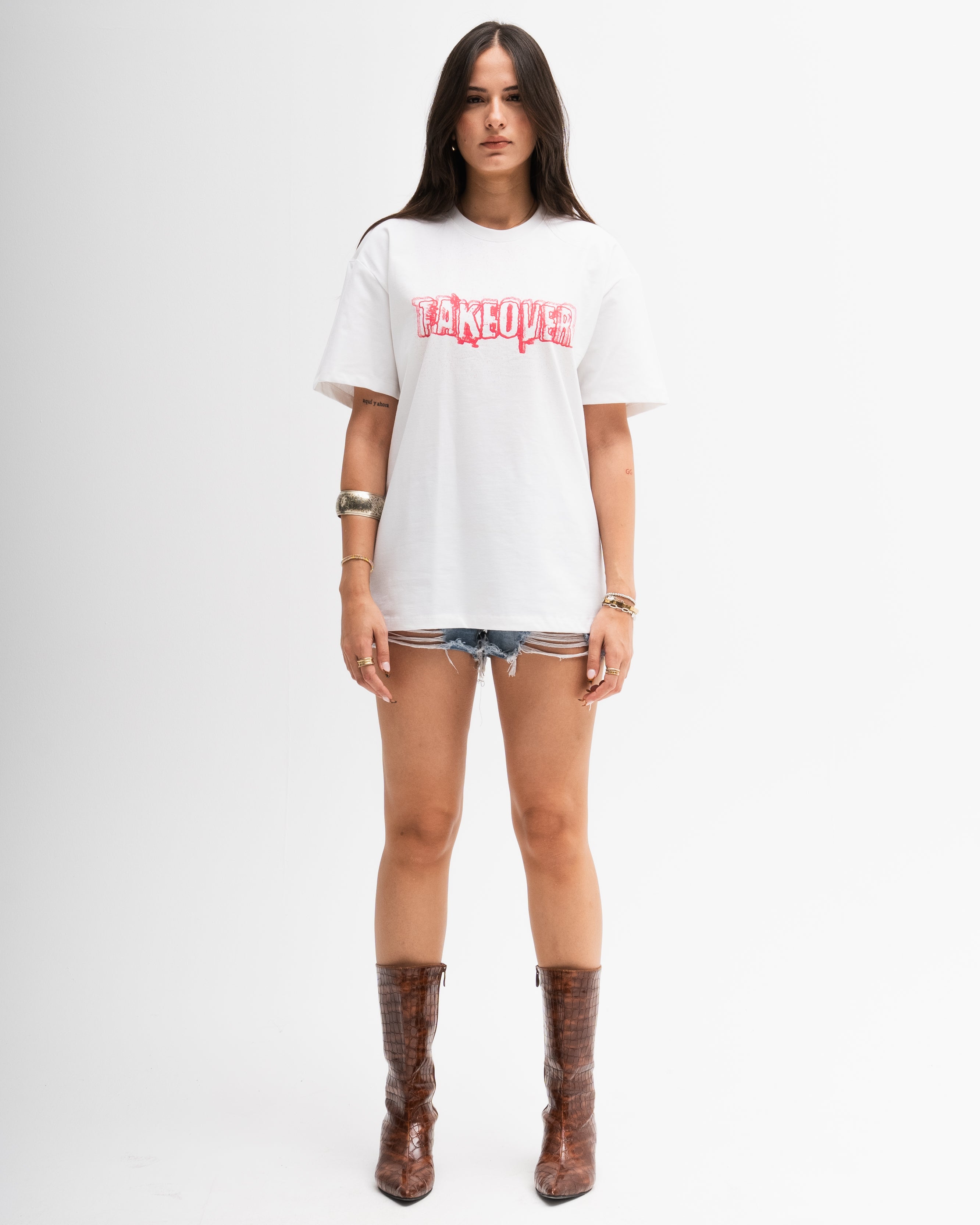 Taking Over The World Tee - White