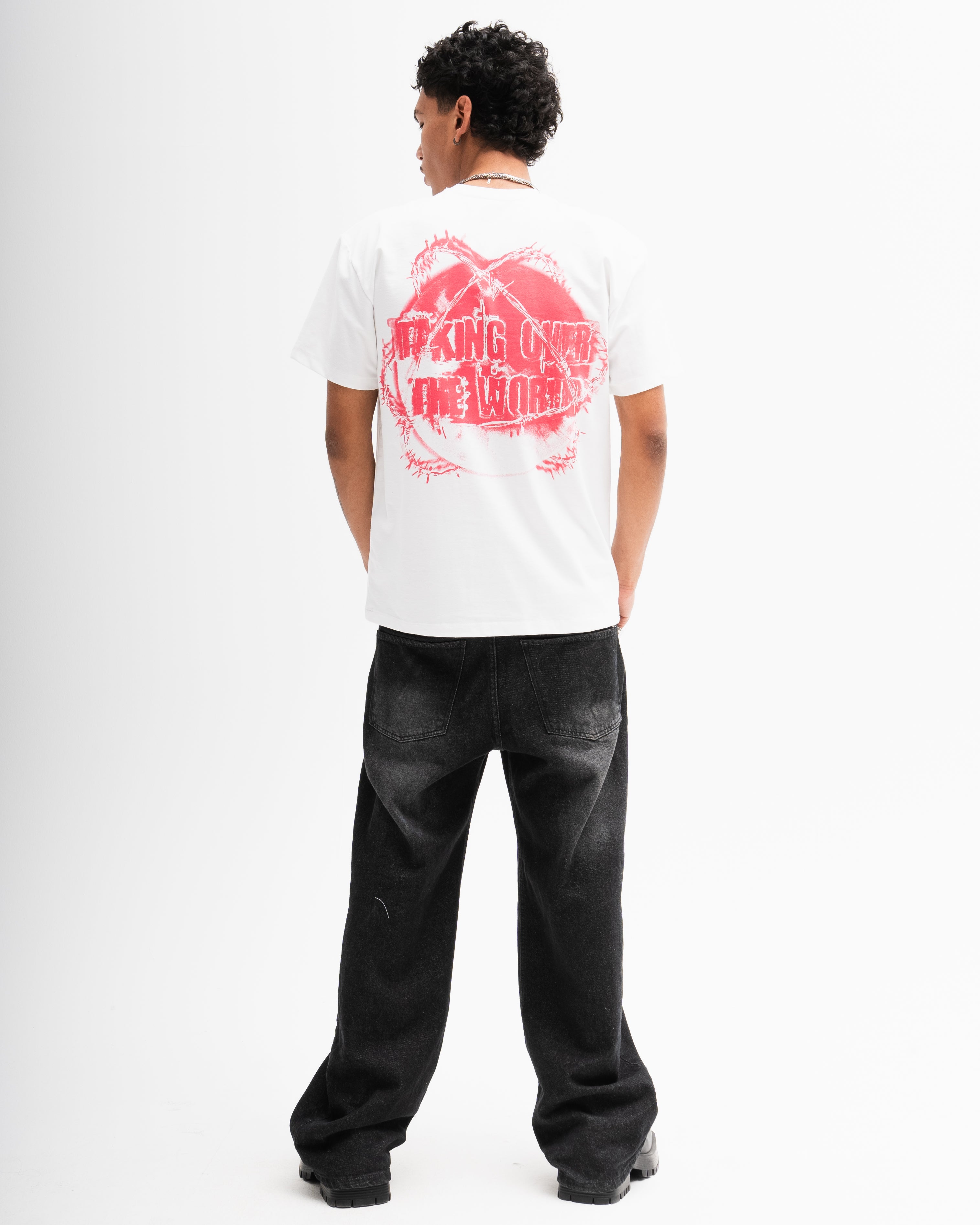 Taking Over The World Tee - White