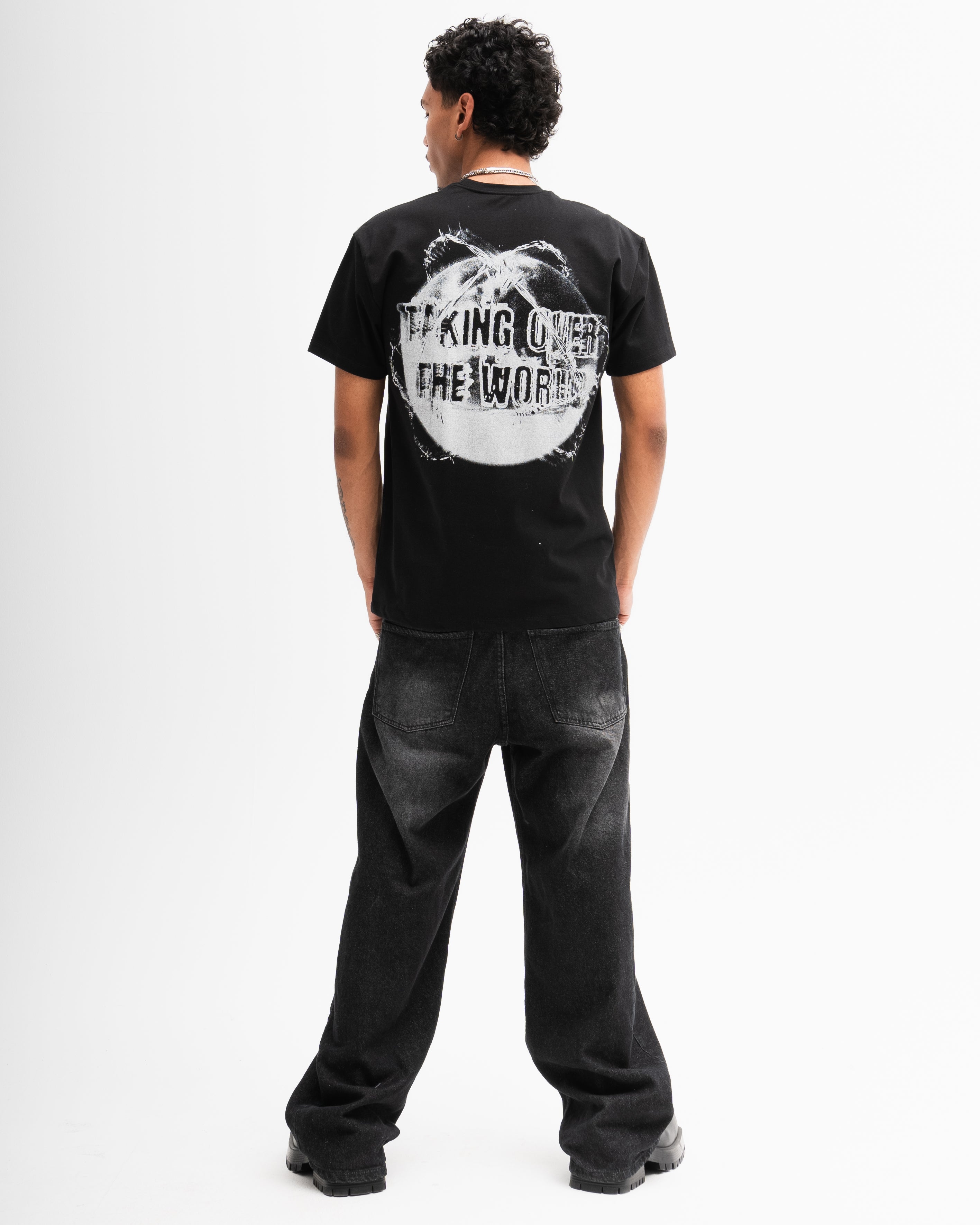 Taking Over The World Tee - Black