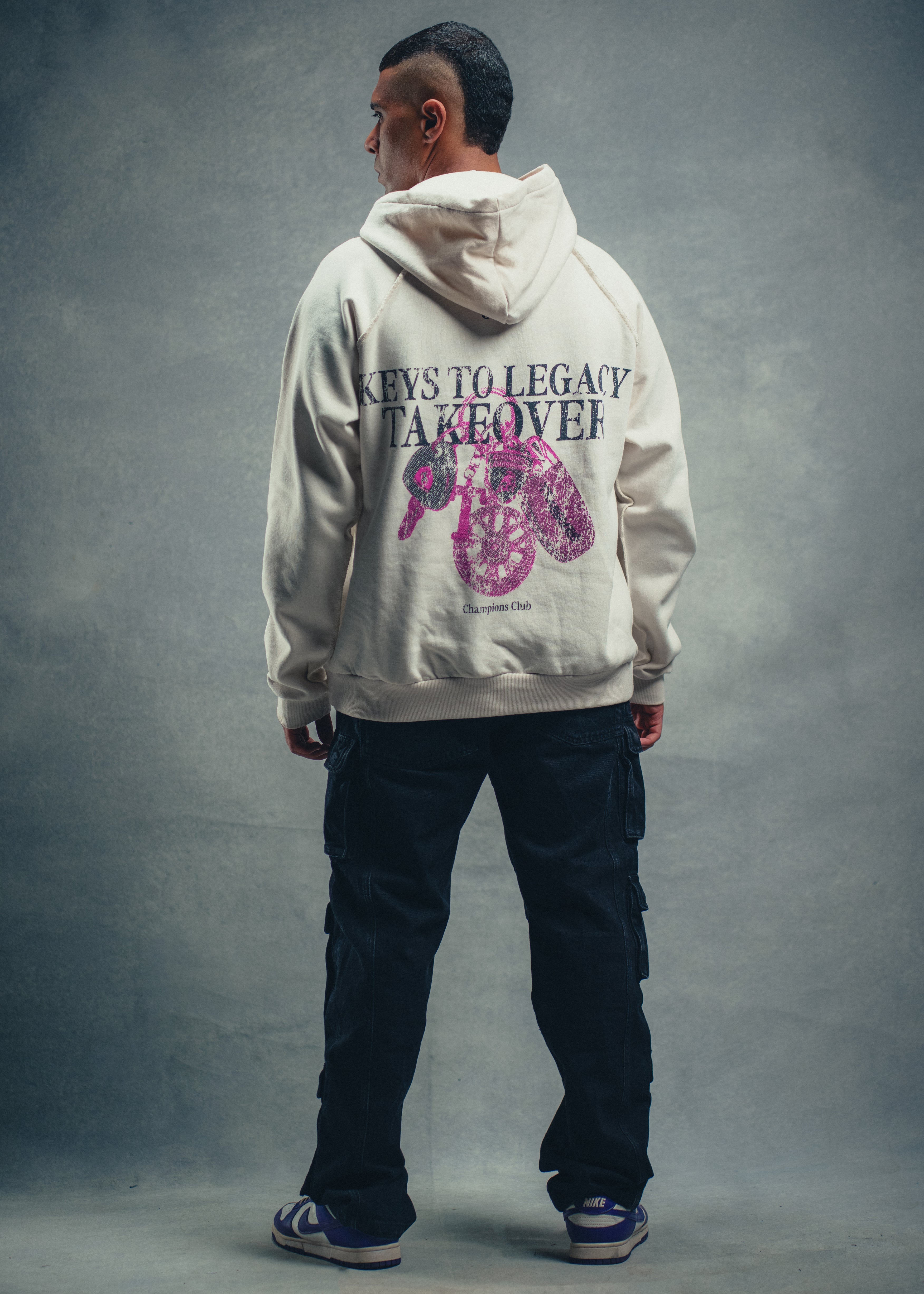 Legacy Keychain Hoodie - White