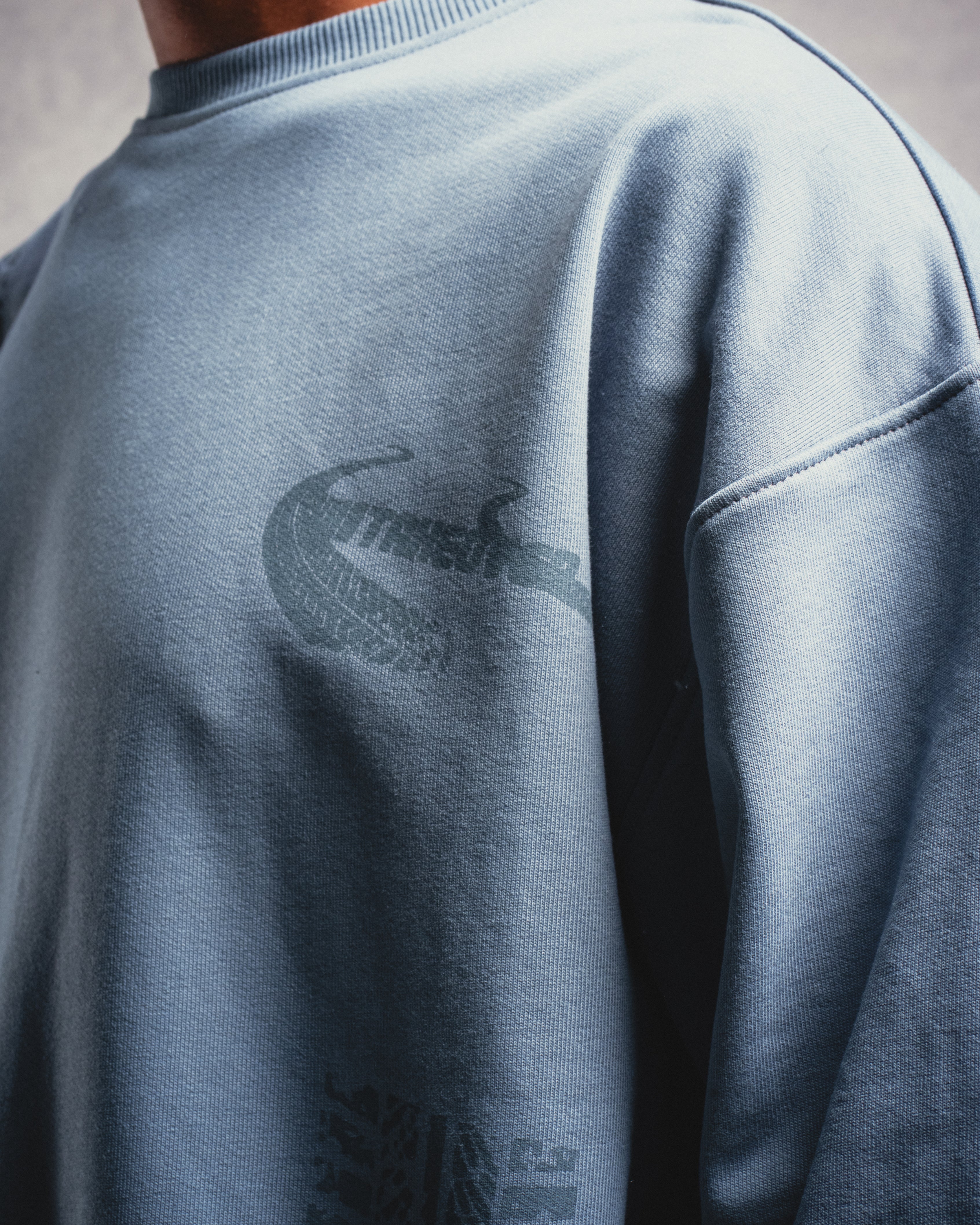 Tire Tracks Crewneck - Charcoal