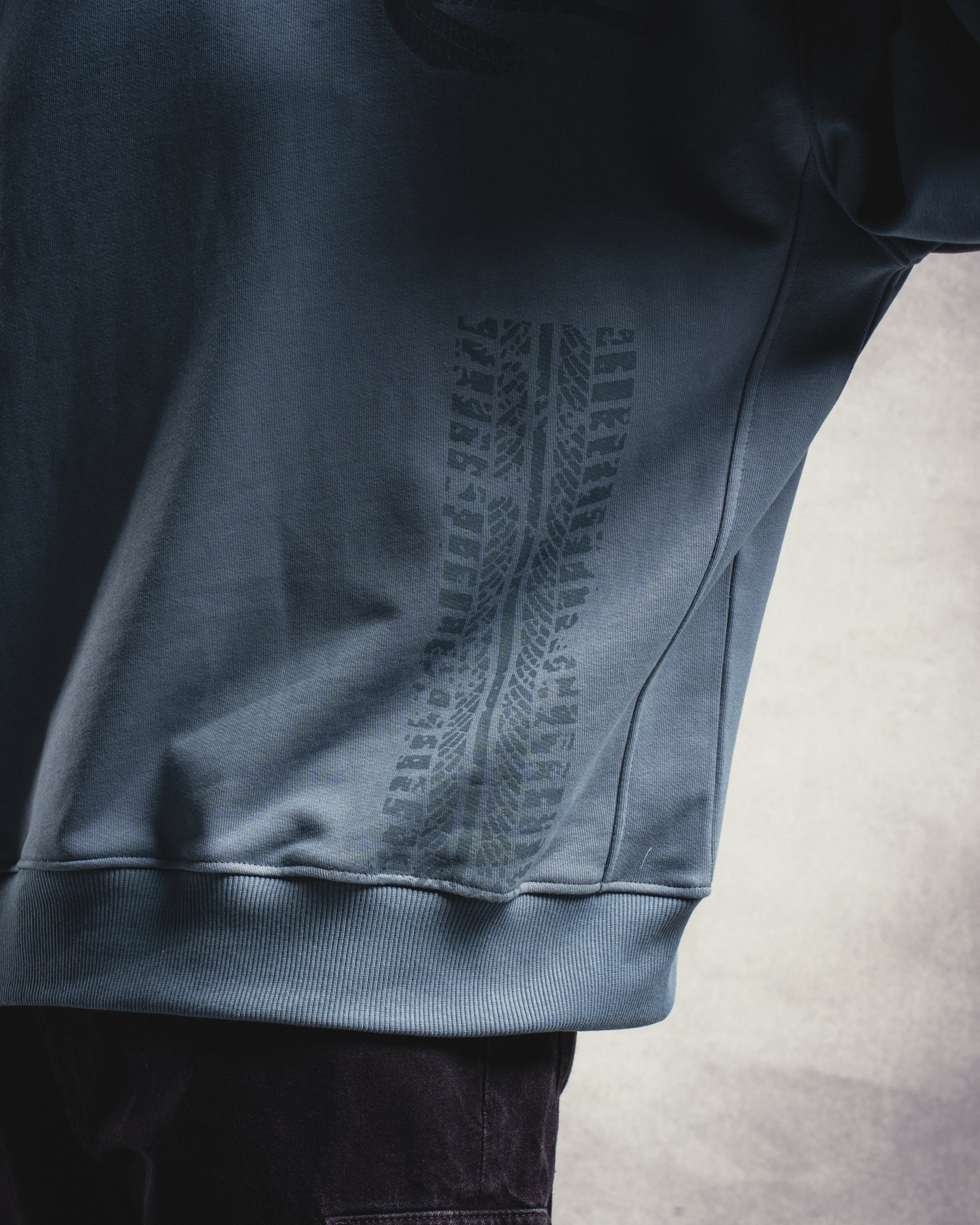 Tire Tracks Crewneck - Charcoal