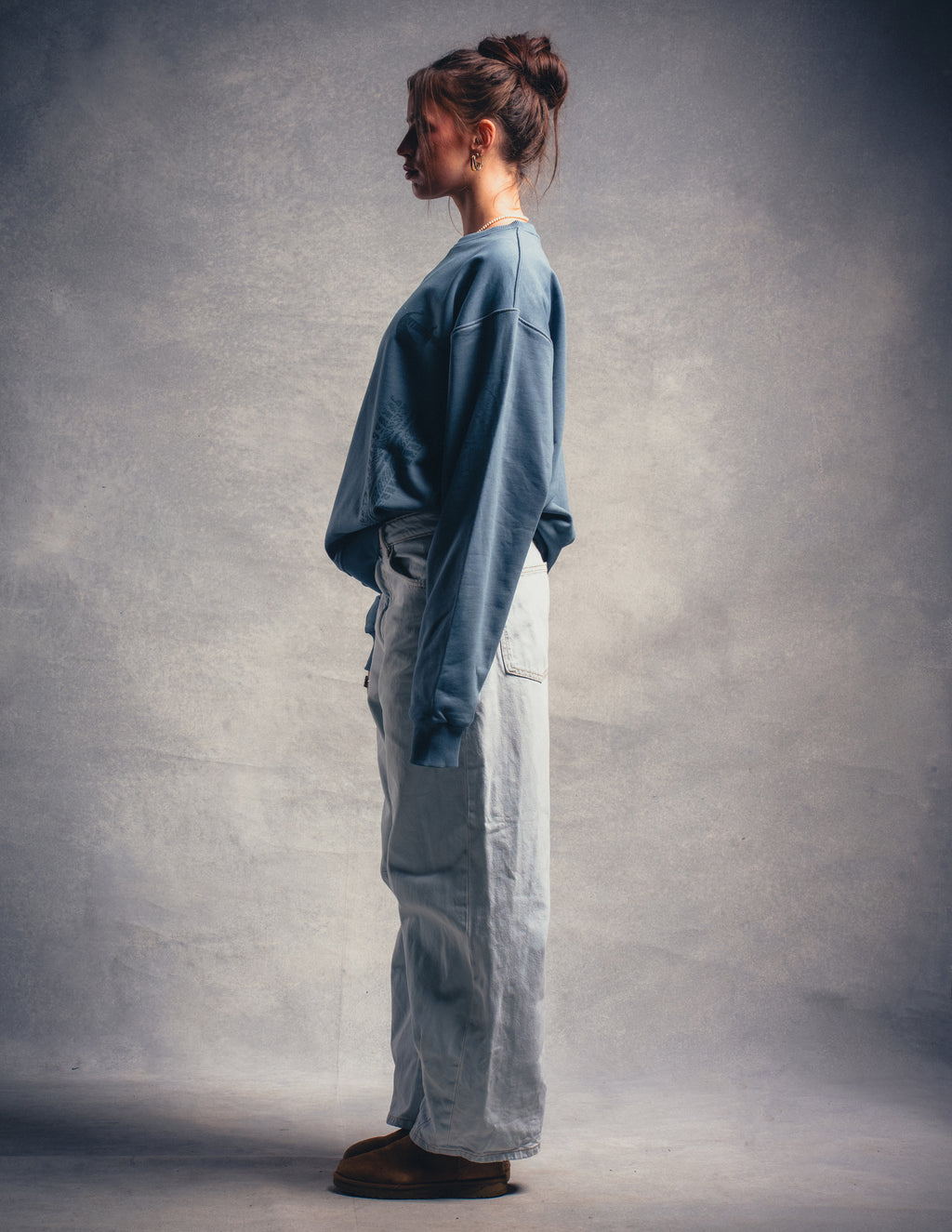 Tire Tracks Crewneck - Charcoal