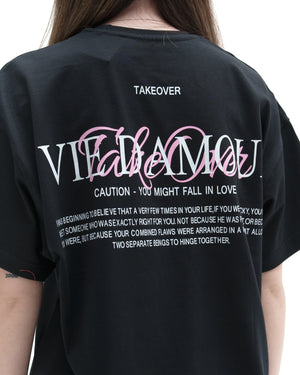 Caution Black Tee