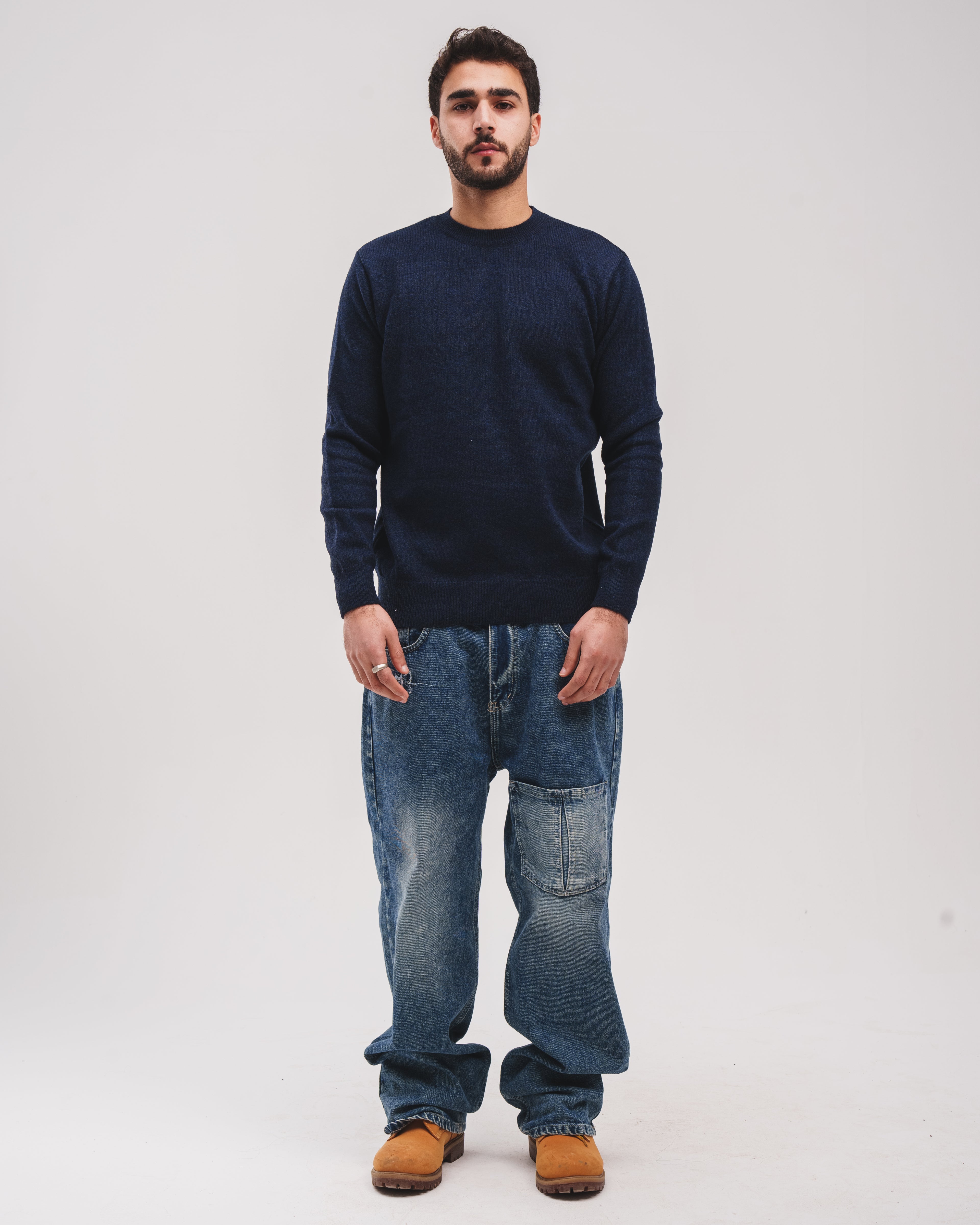 Navy Knitted Sweater