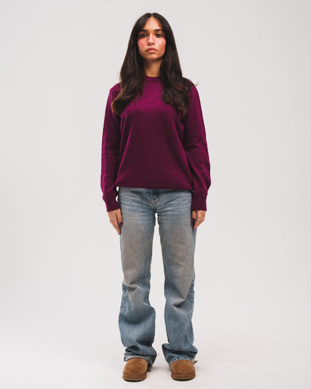 Burgundy Knitted Sweater