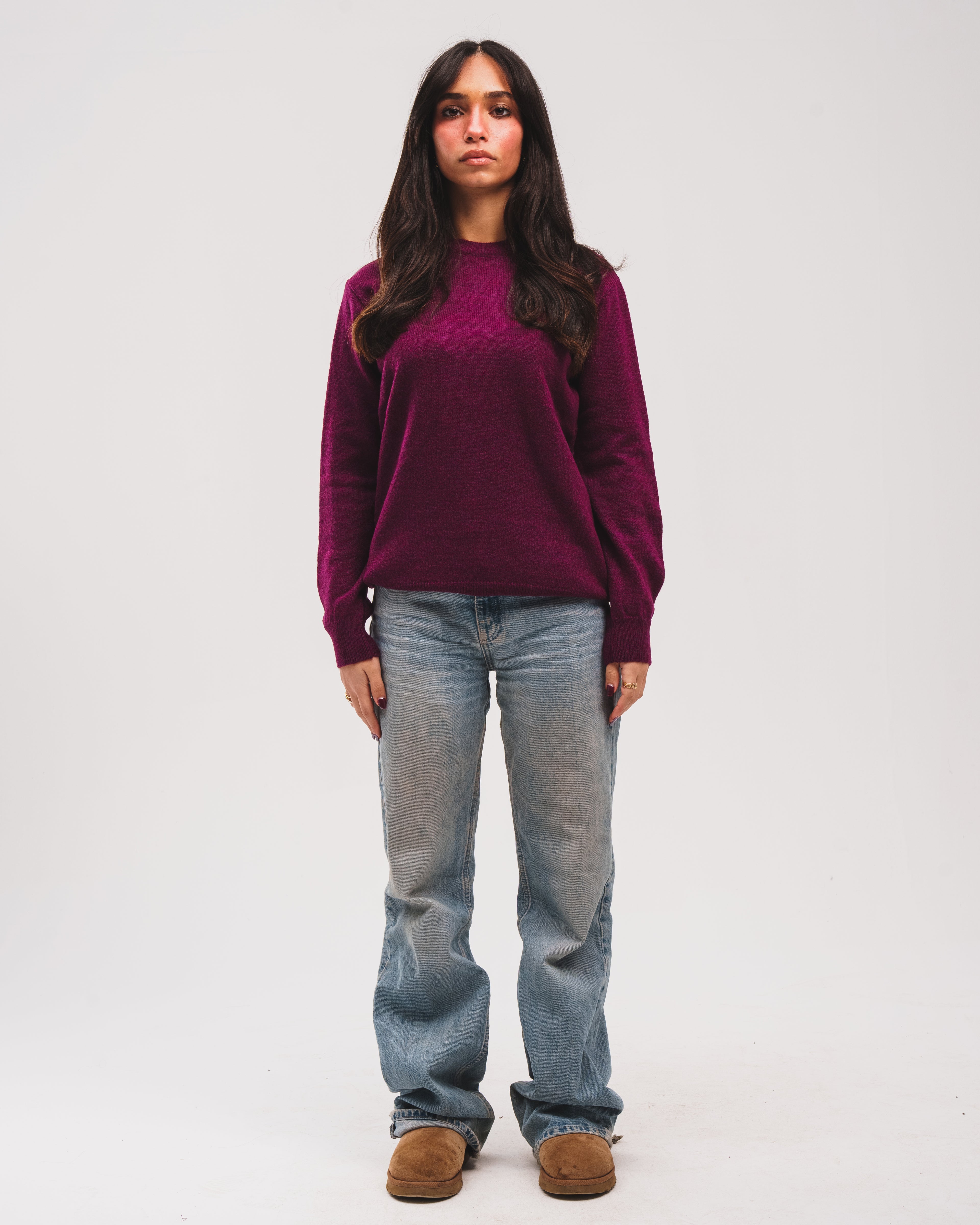 Burgundy Knitted Sweater