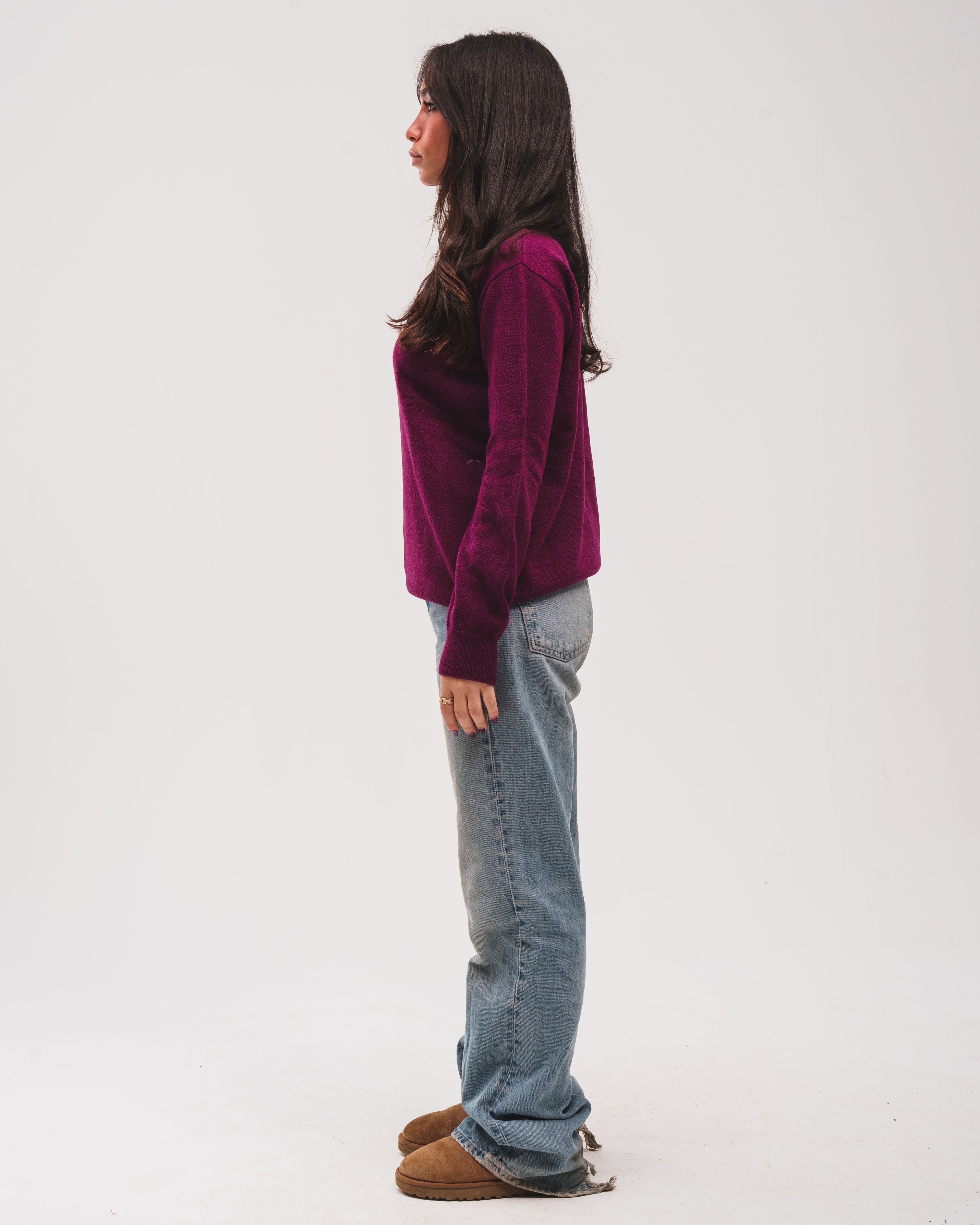 Burgundy Knitted Sweater