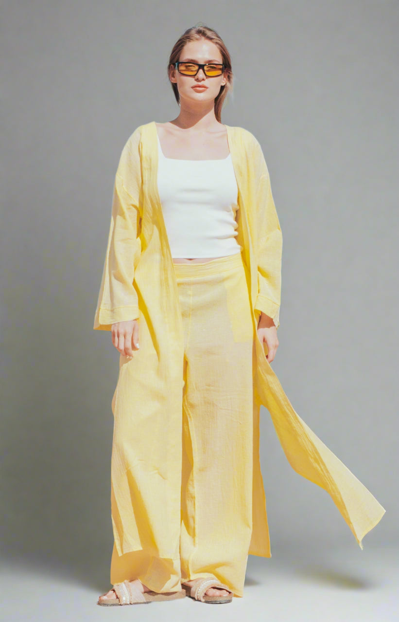 Beachside Kimono - Yellow