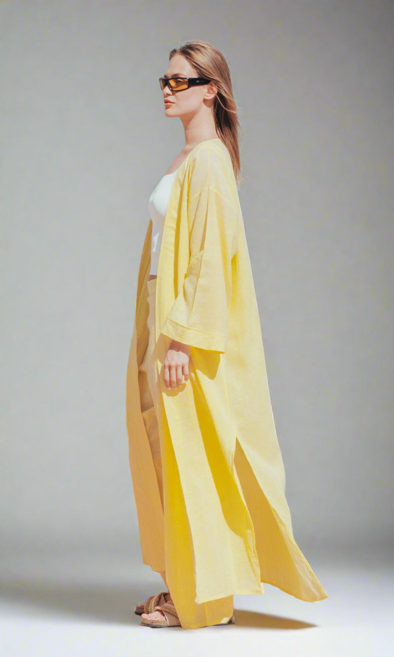 Beachside Kimono - Yellow