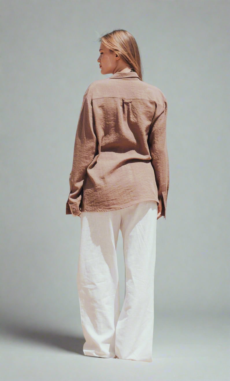 Saltwash Linen Shirt - Brown