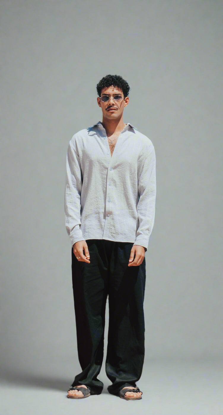 Saltwash Linen Shirt - Blue Grey