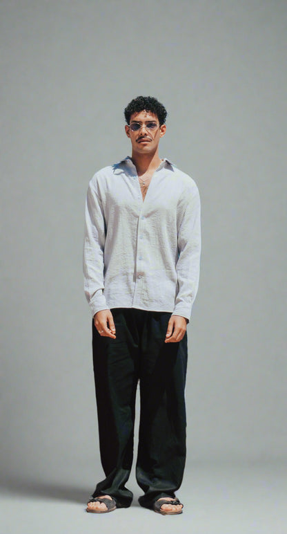 Saltwash Linen Shirt - Blue Grey
