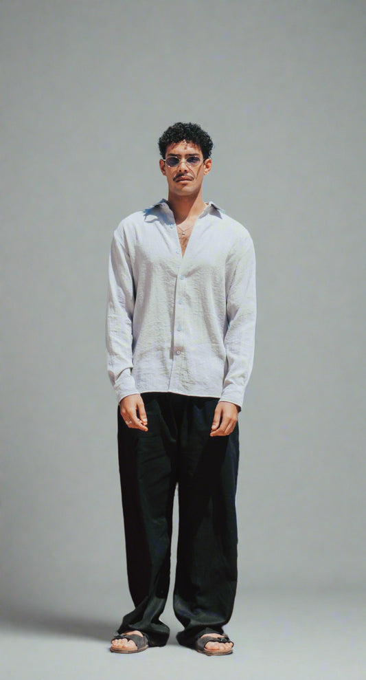 Saltwash Linen Shirt - Blue Grey