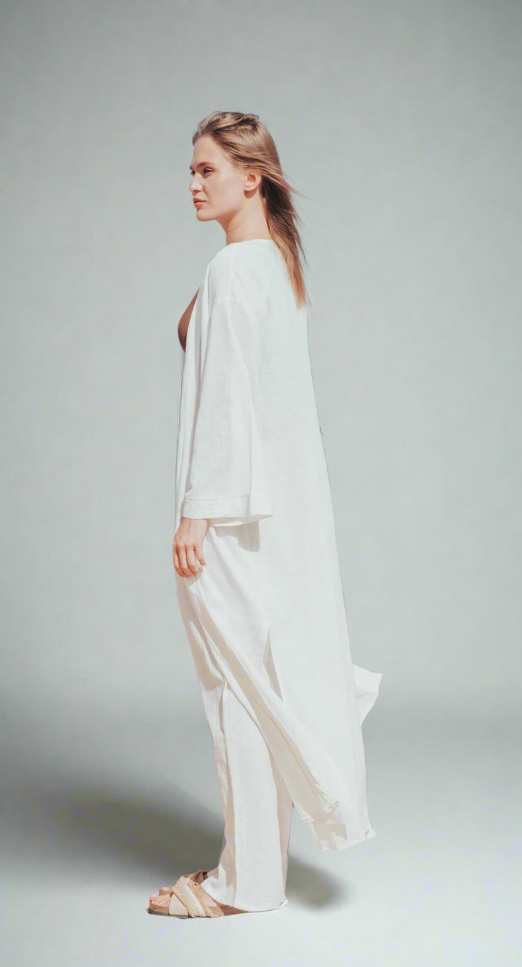 Beachside Kimono - White