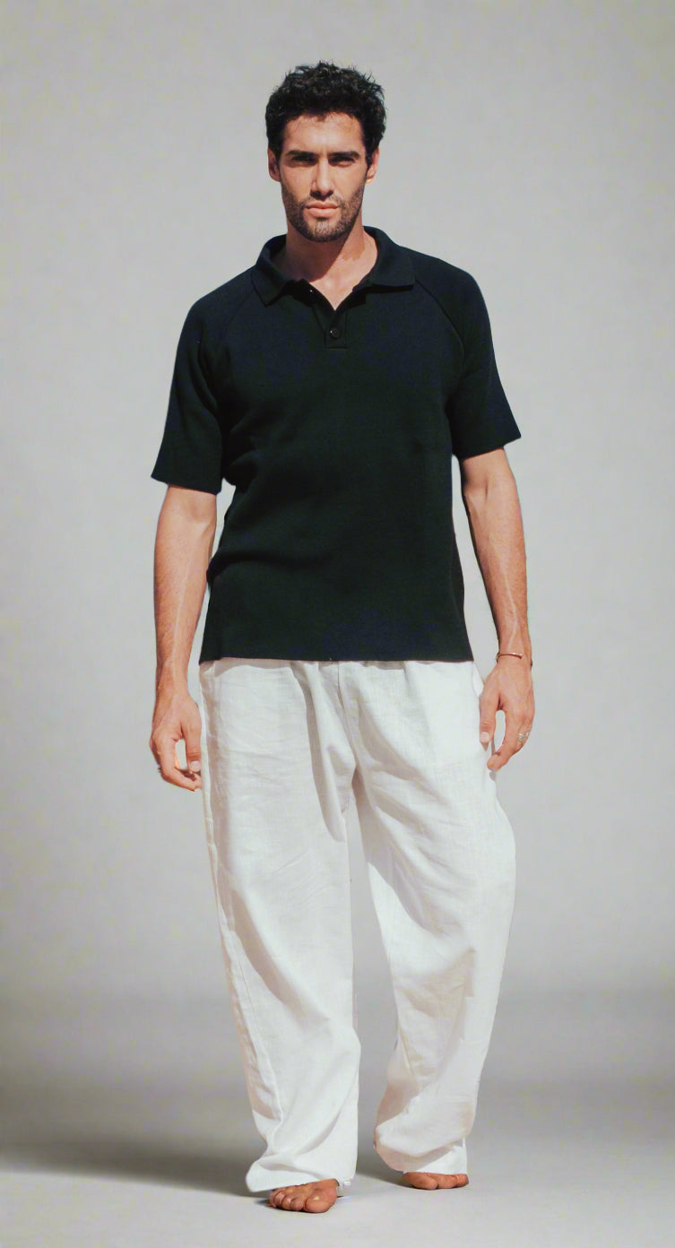 Everyday Knitted Polo - Black