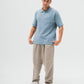 Everyday Knitted Polo - Blue Grey