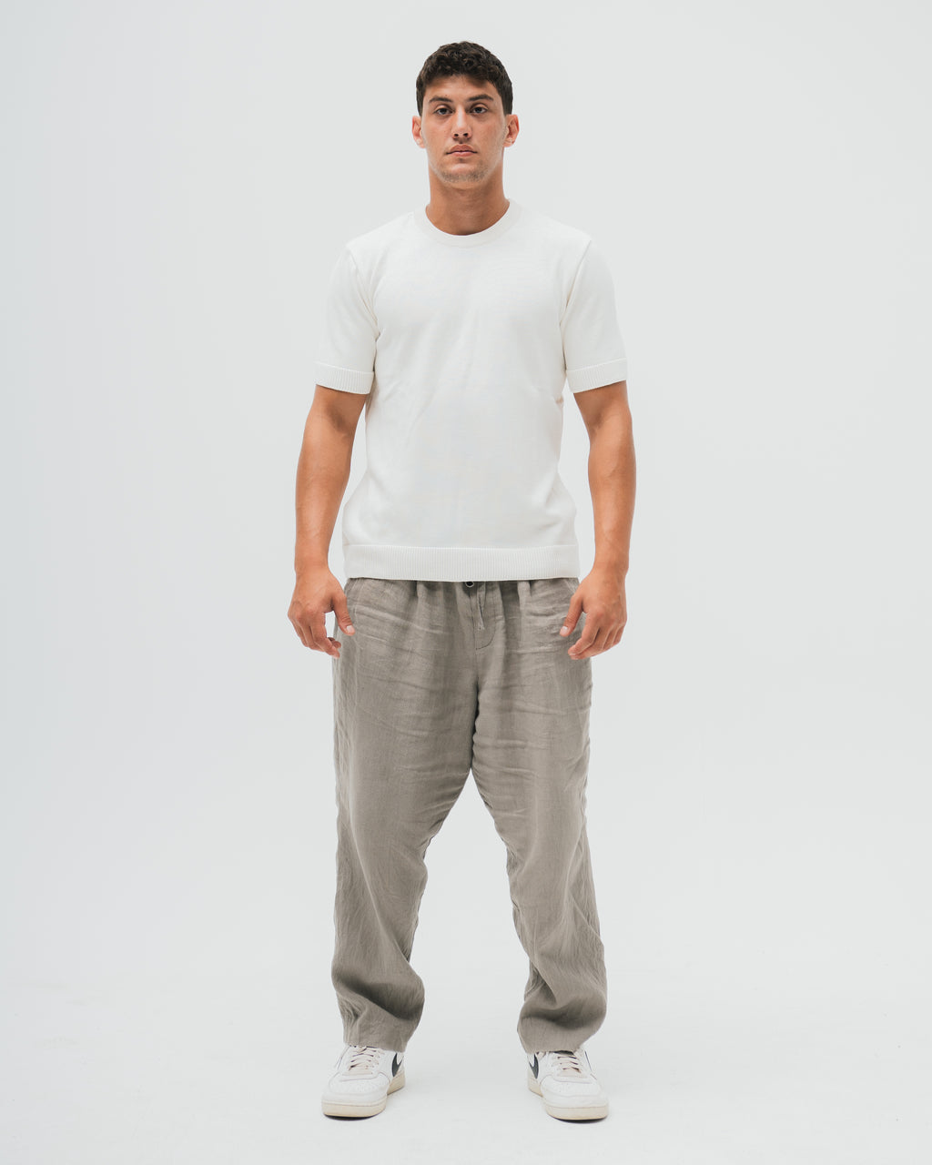 Everyday Knitted Tee  - Off White
