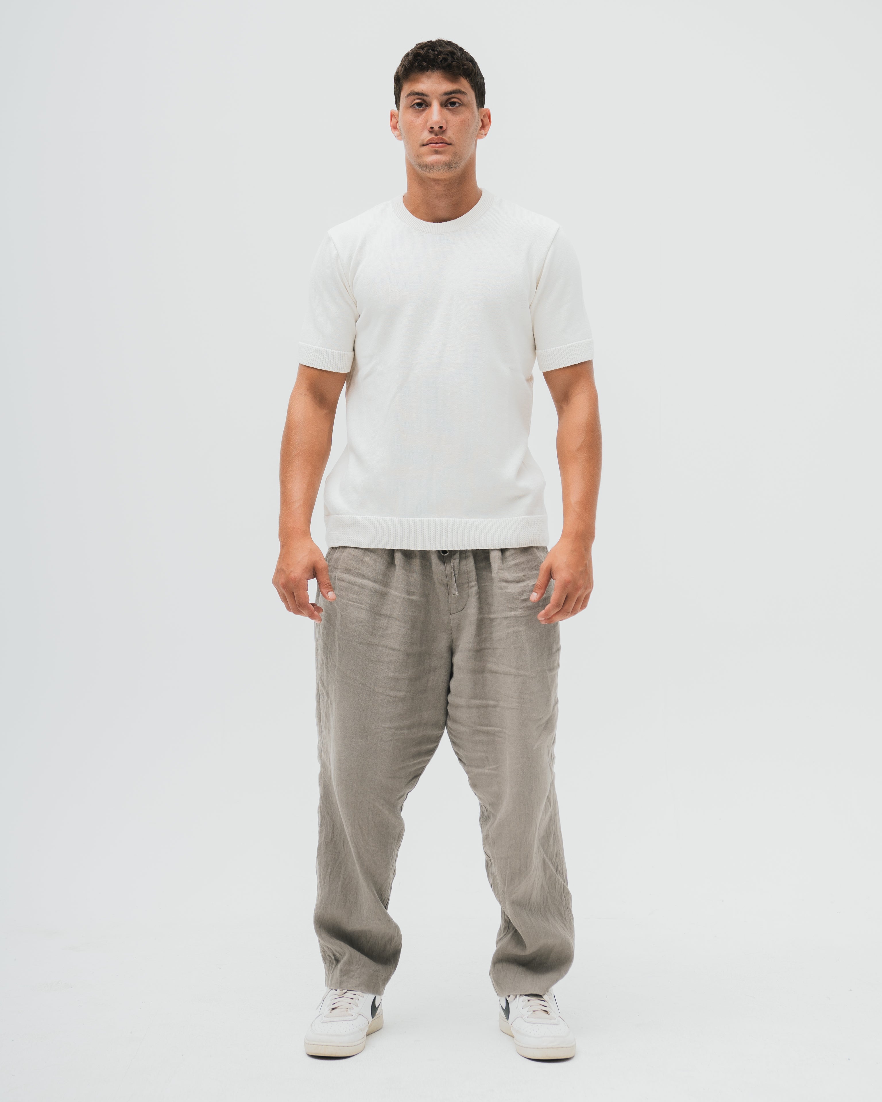 Everyday Knitted Tee  - Off White