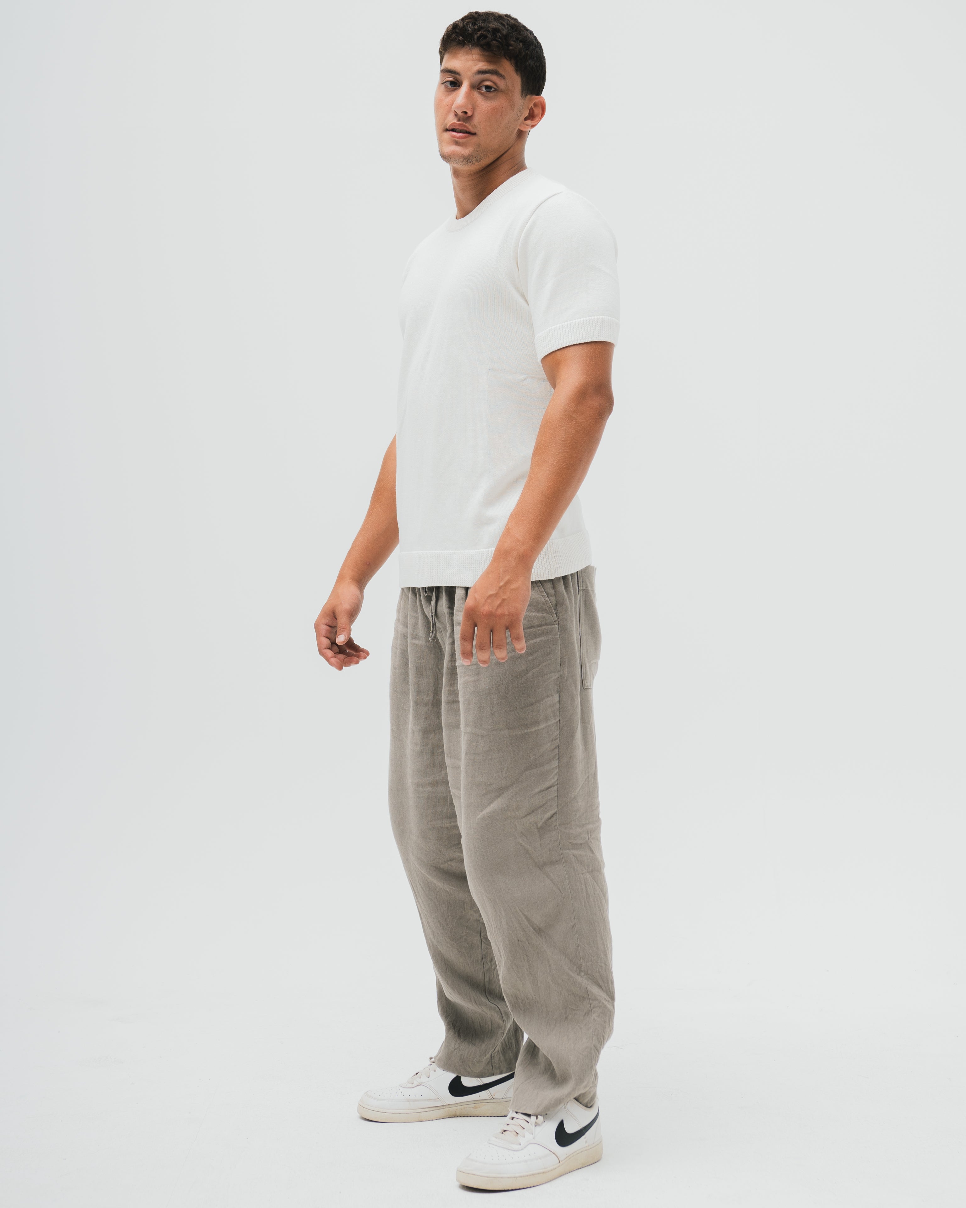 Everyday Knitted Tee  - Off White