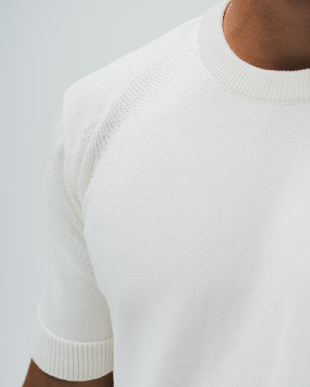 Everyday Knitted Tee  - Off White