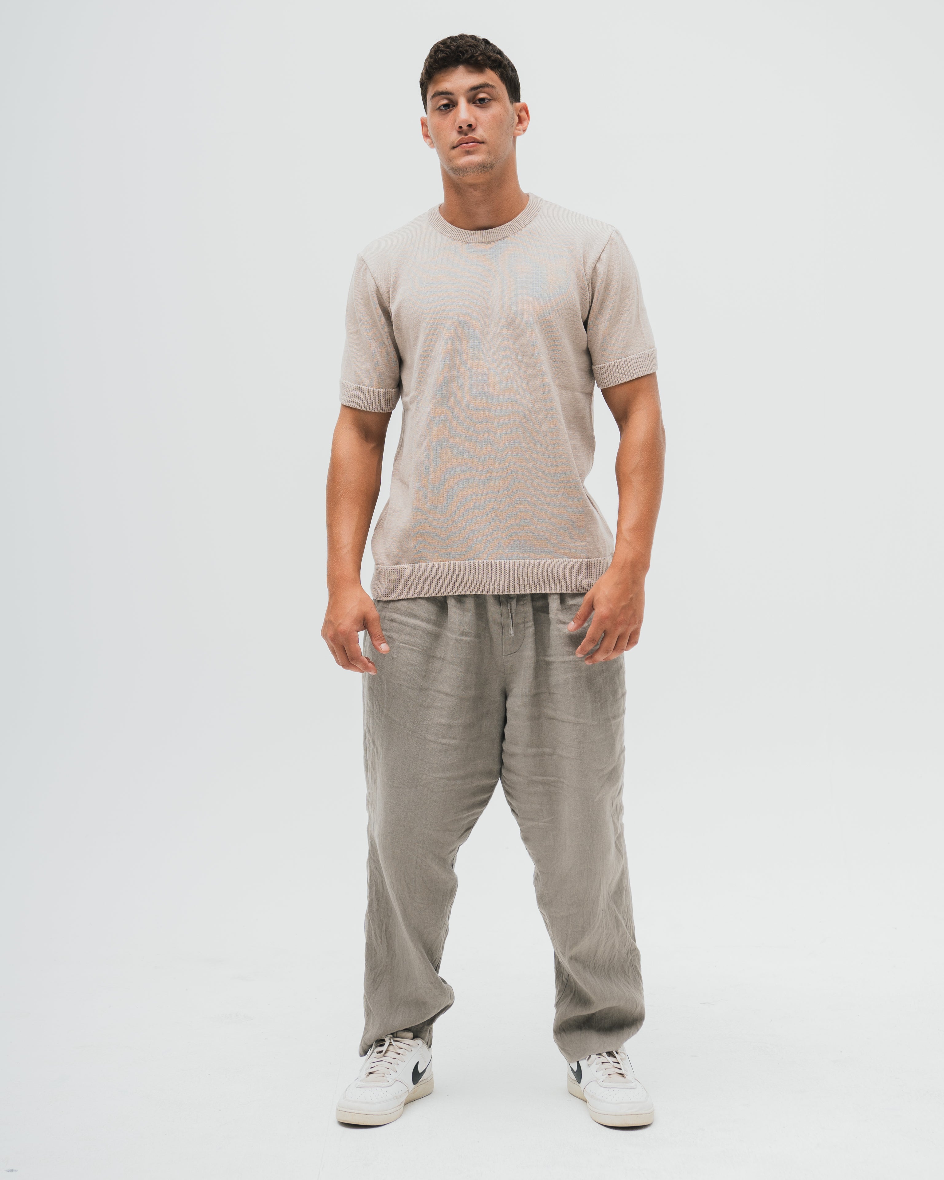 Everyday Knitted Tee - Beige