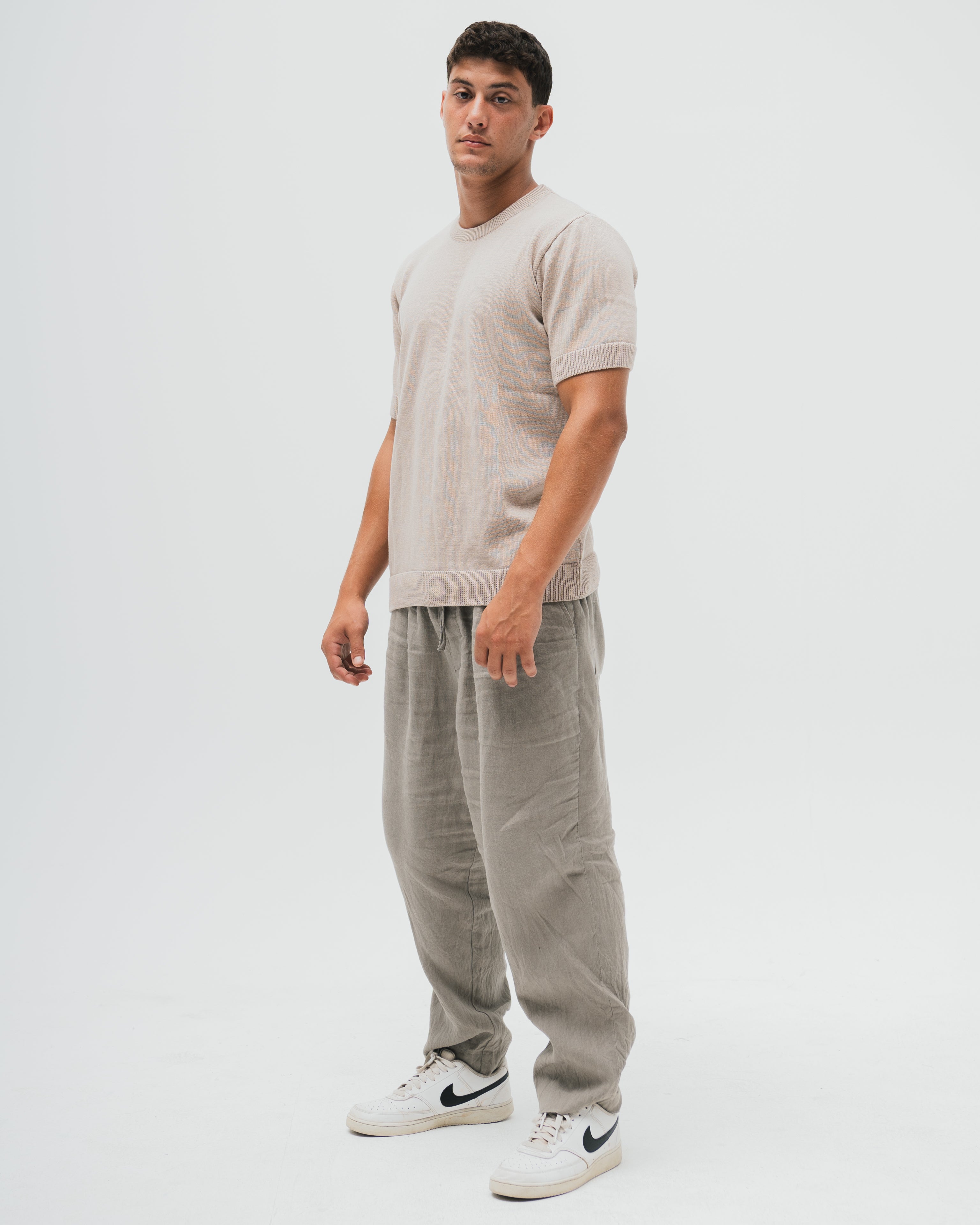 Everyday Knitted Tee - Beige