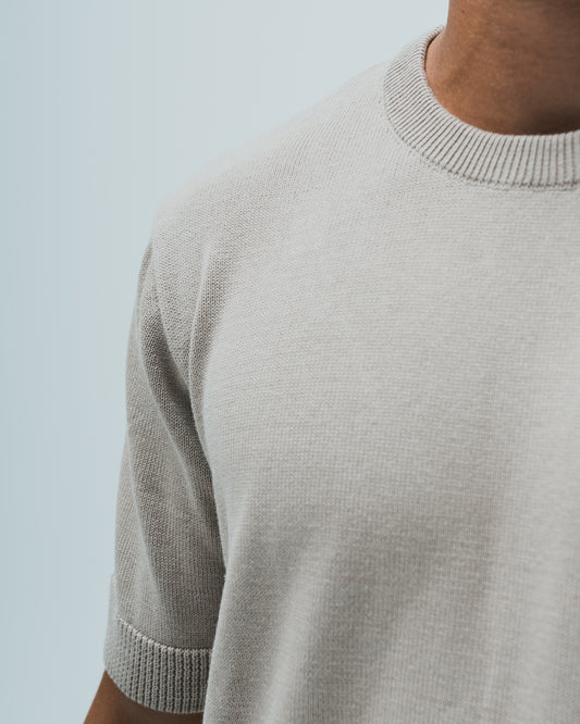 Everyday Knitted Tee - Beige