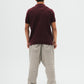 "Monte Carlo" Knitted Polo - Burgundy