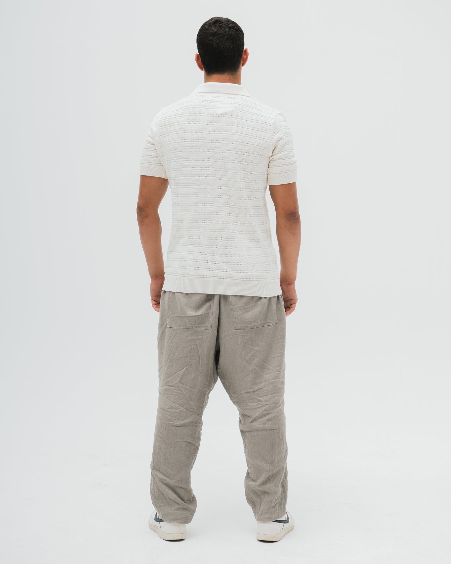 "Monte Carlo" Knitted Polo - Off White