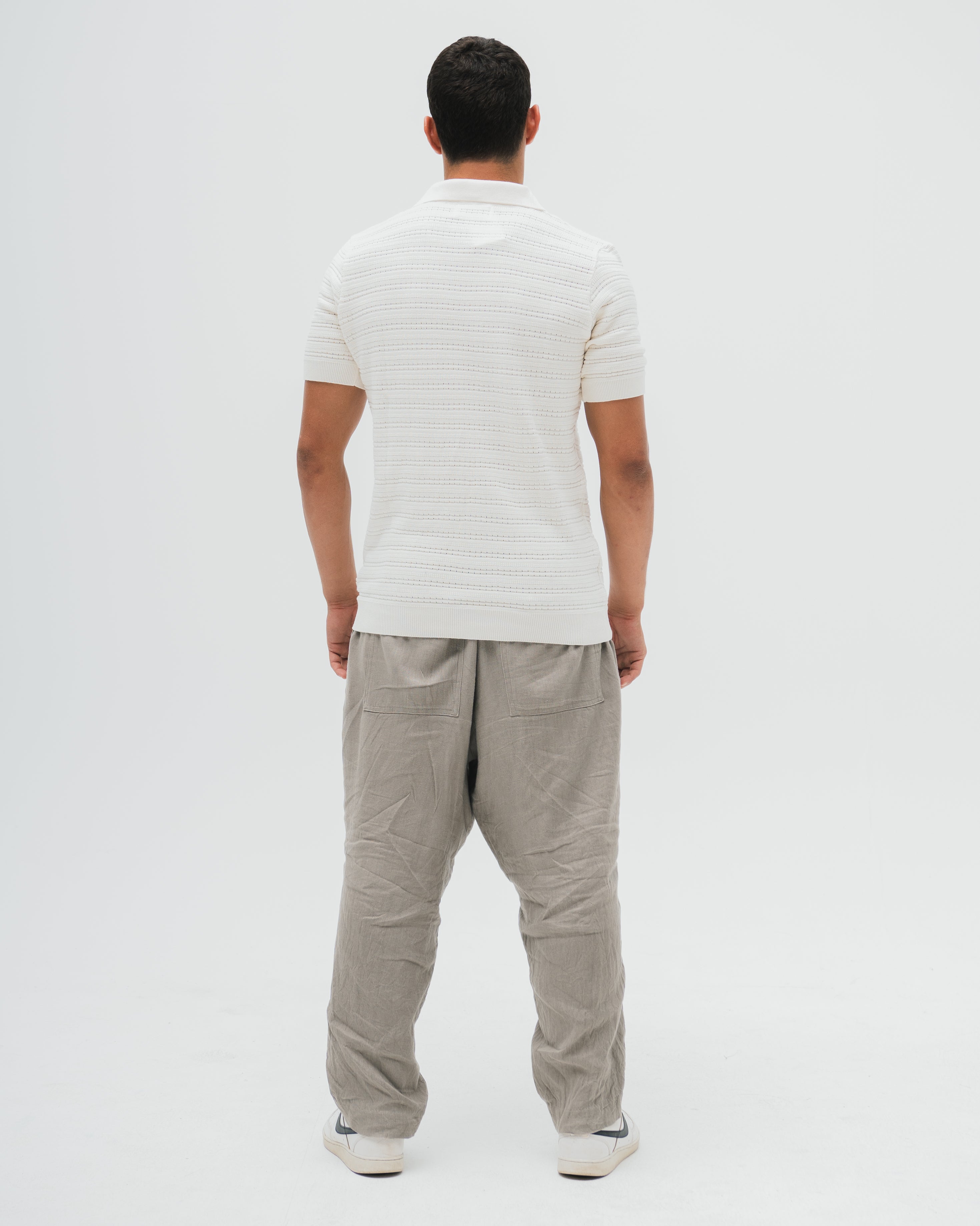 "Monte Carlo" Knitted Polo - Off White