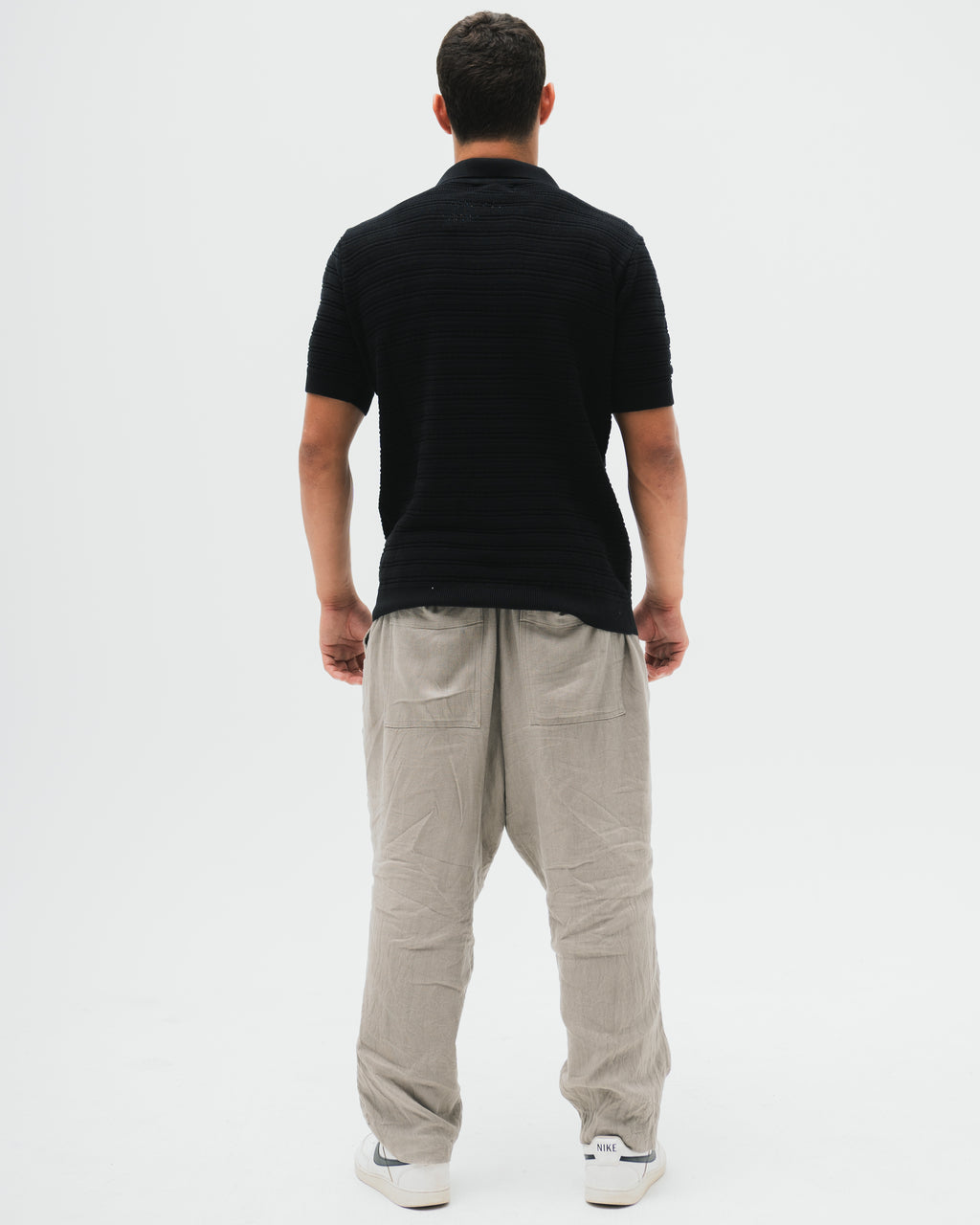 "Monte Carlo" Knitted Polo - Black