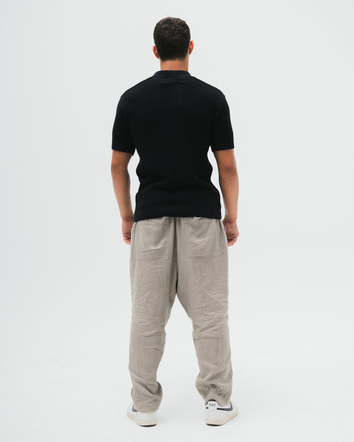 Bayside Loop Knitted Shirt - Black