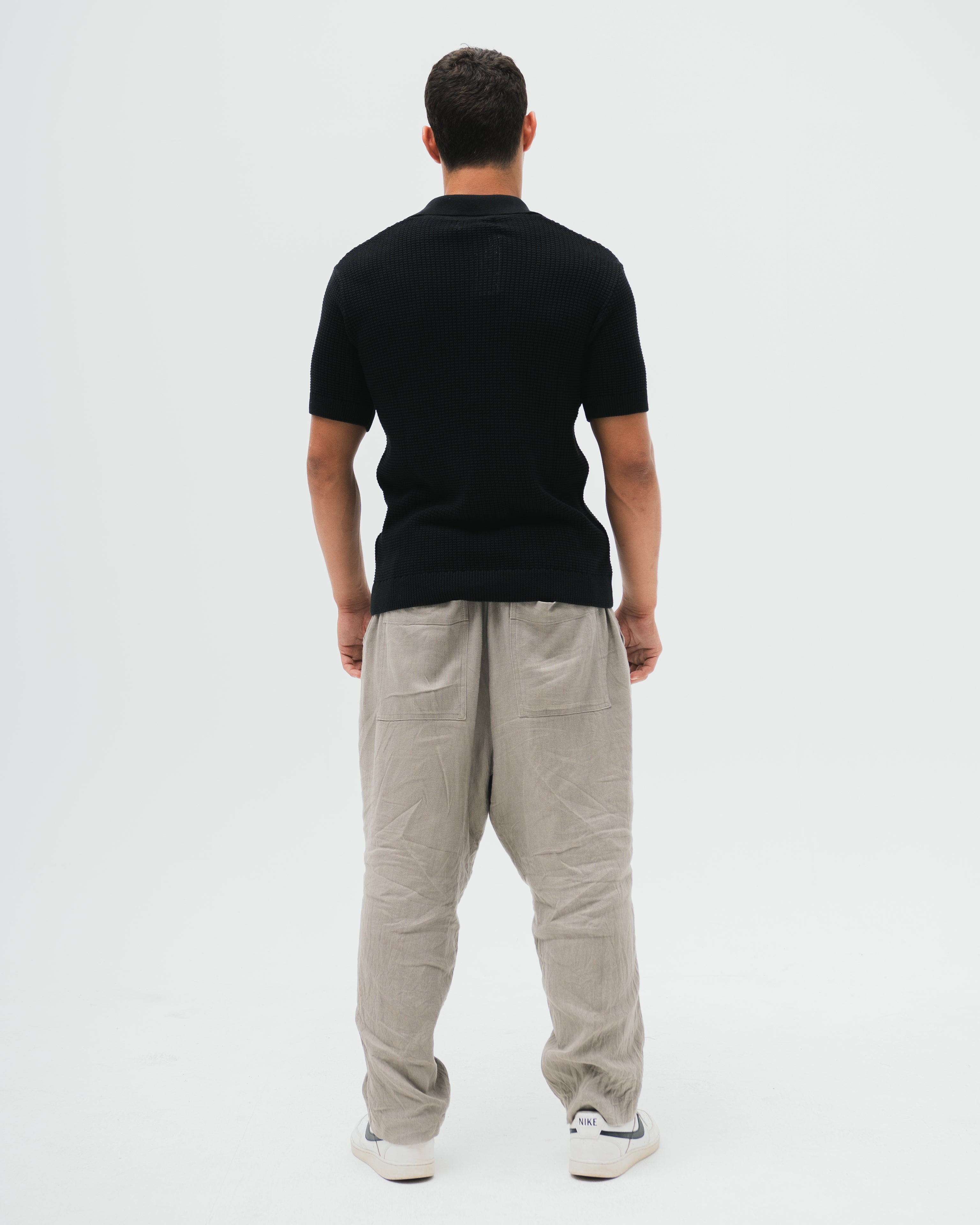 Bayside Loop Knitted Shirt - Black