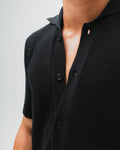 Bayside Loop Knitted Shirt - Black