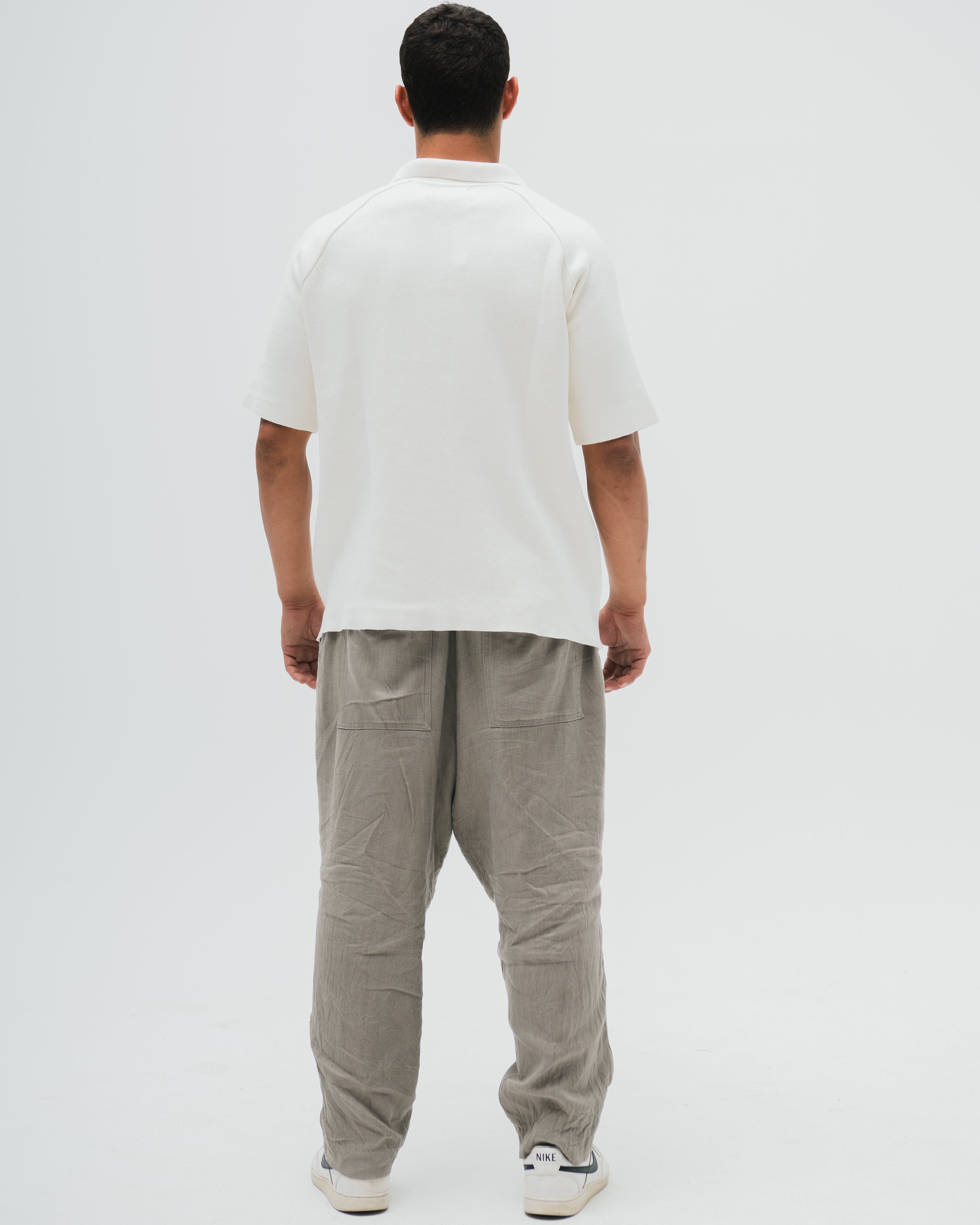 Everyday Knitted Polo - Off White