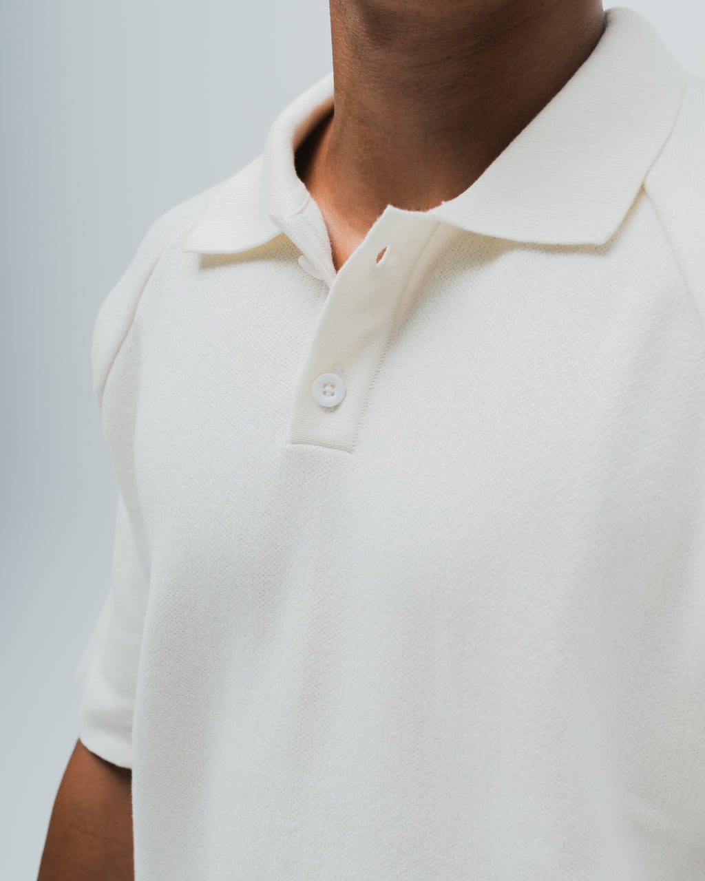Everyday Knitted Polo - Off White