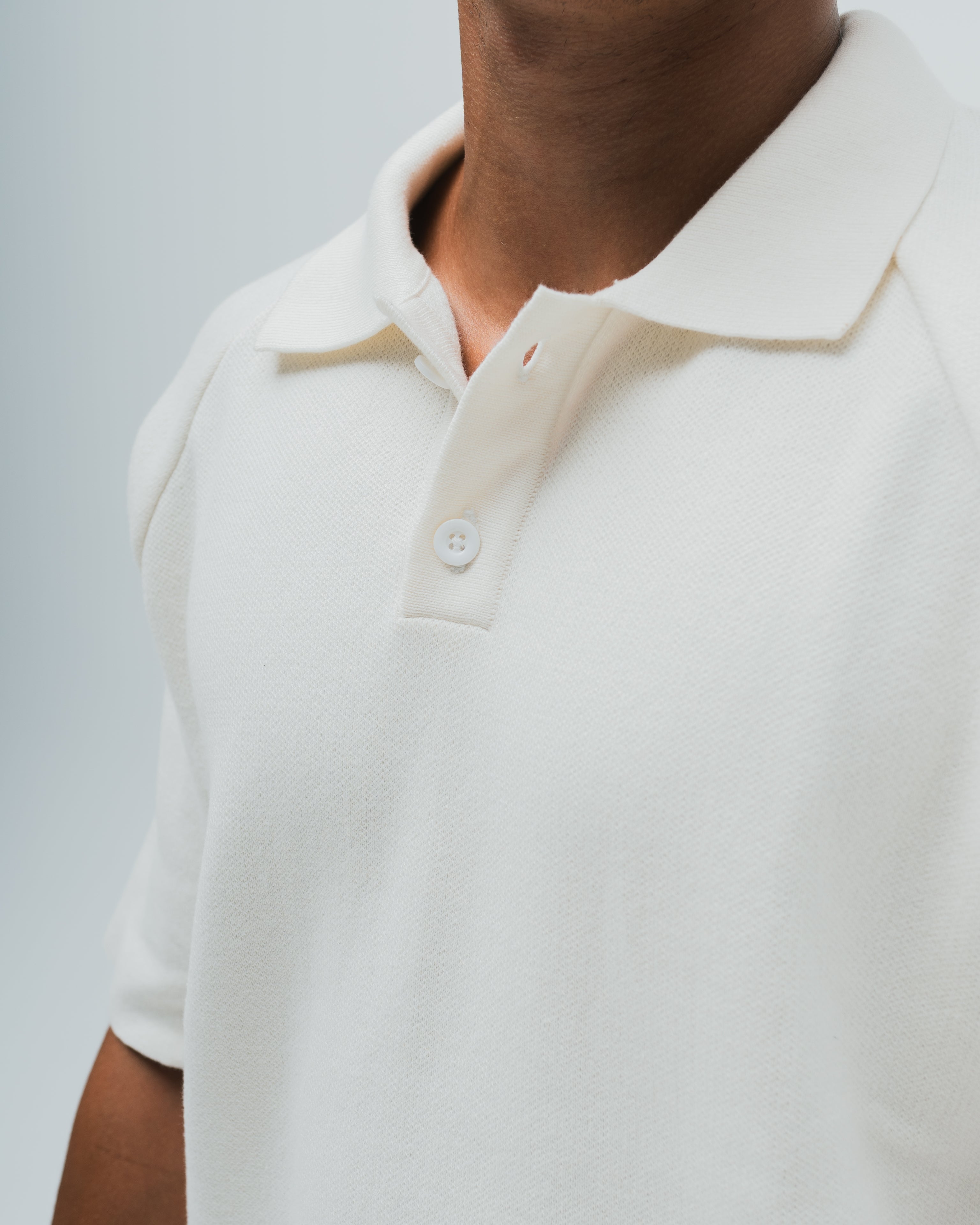 Everyday Knitted Polo - Off White