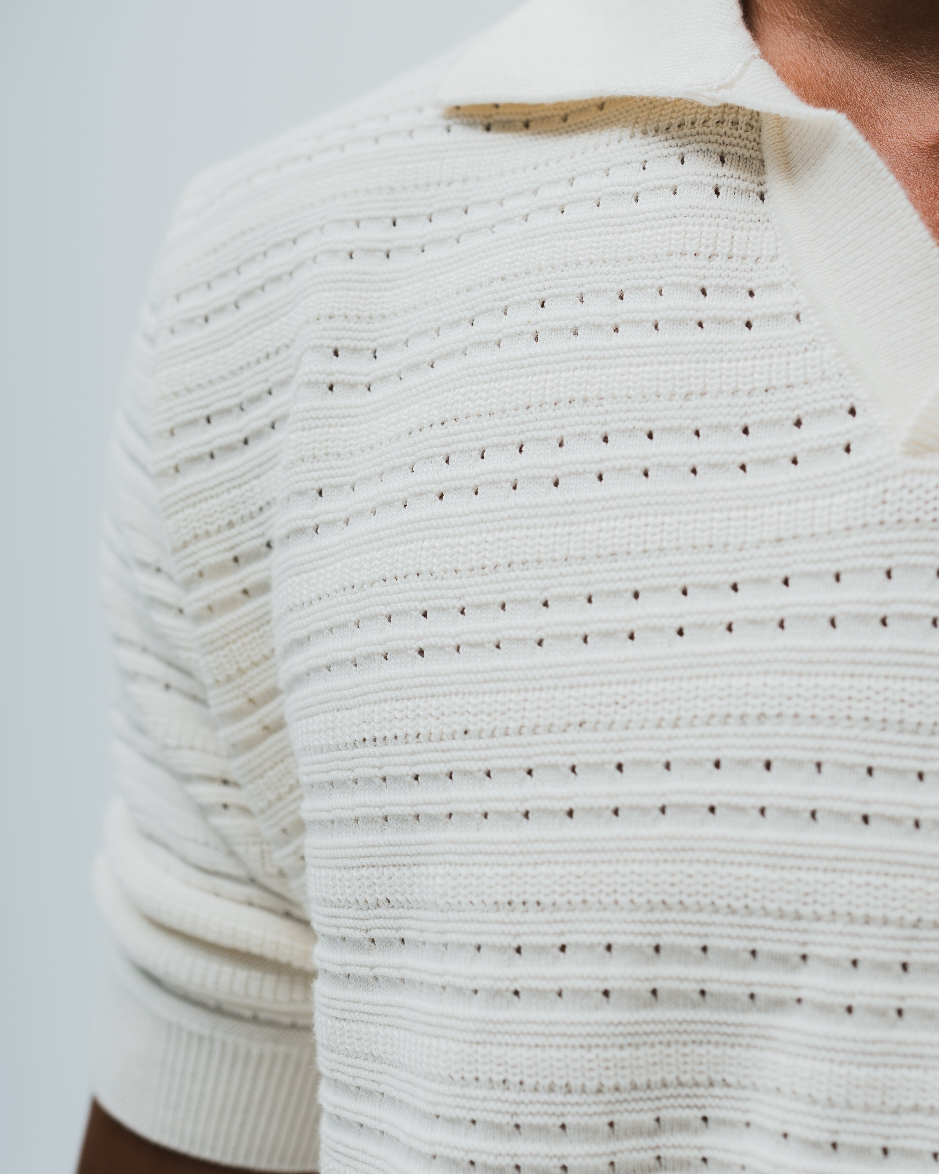 "Monte Carlo" Knitted Polo - Off White