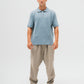 Everyday Knitted Polo - Blue Grey