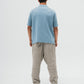 Everyday Knitted Polo - Blue Grey